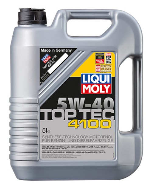 LIQUI MOLY olej silnikowy do sam. osobowych Top Tec 4100 5W-40 5L